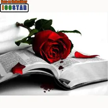 Полный квадратный алмаз 5D DIY Алмазная картина фото на заказ "Розы и книги" 3D вышивка крестиком Мозаика Декор
