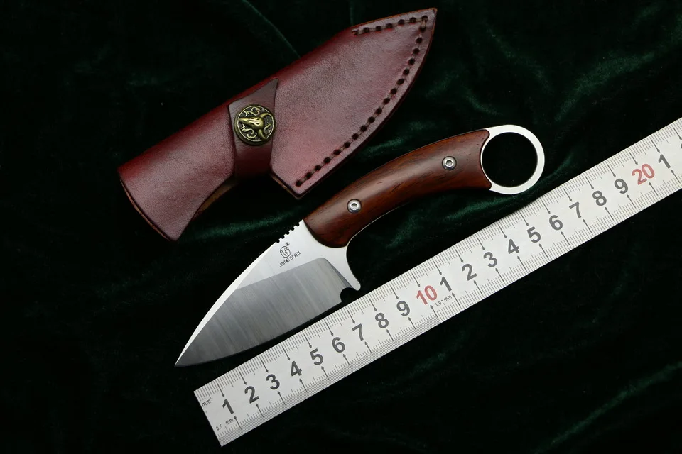 

LOVOCOO jian shi fu fixed blade knife 12c27 steel wood handle outdoor hunting survival pocket kitchen knives practical edc tool