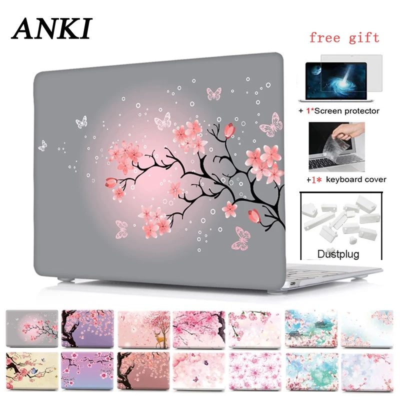Жесткий чехол Cherry Blossoms для Apple MacBook Air Pro Retina 11 6 12 13 3 15 4 новый клавиатуры ноутбука +
