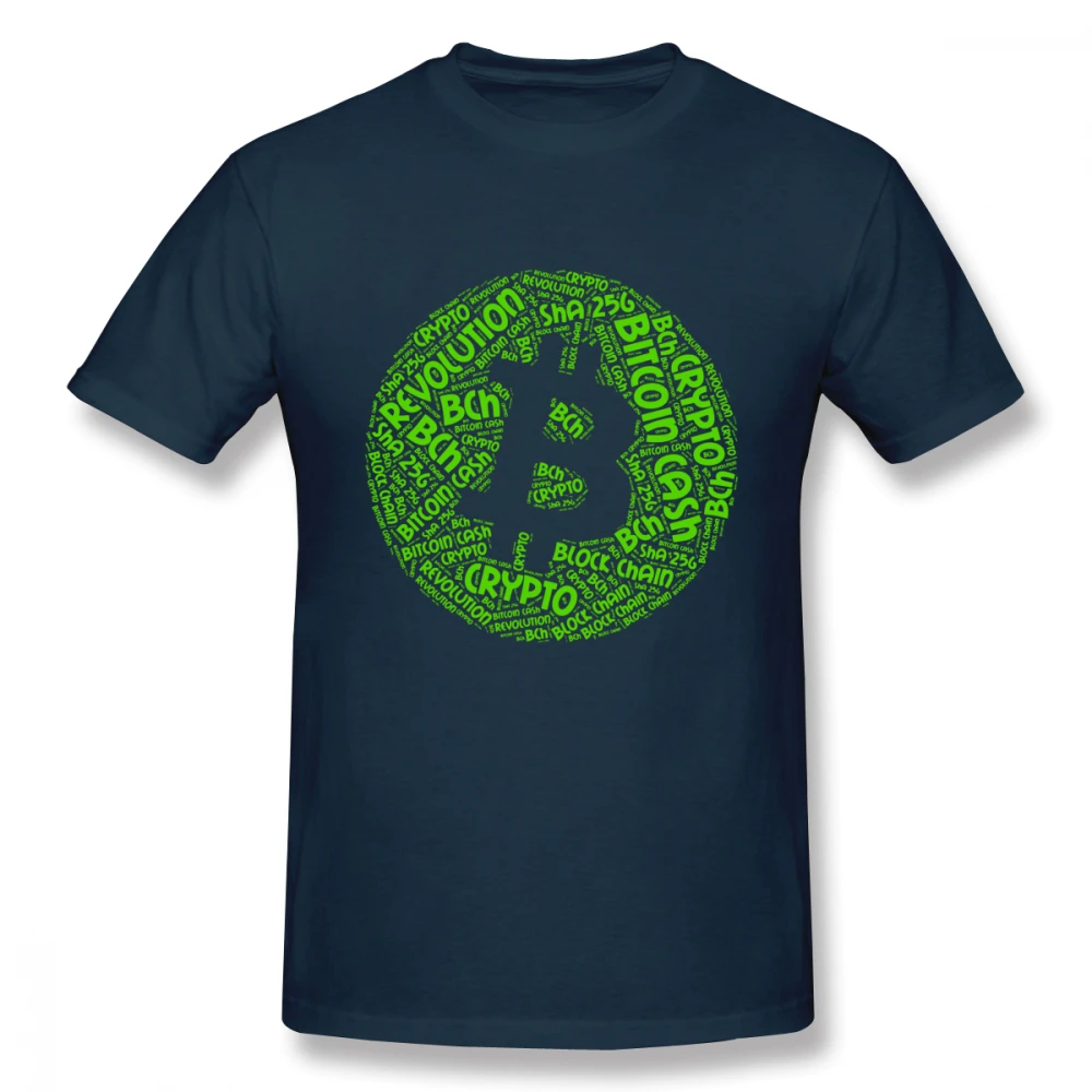 Men's Graphic Print Bitcoin t shirt Cash Revolution Block Chain BCH Crypto Tees Nice Short ...