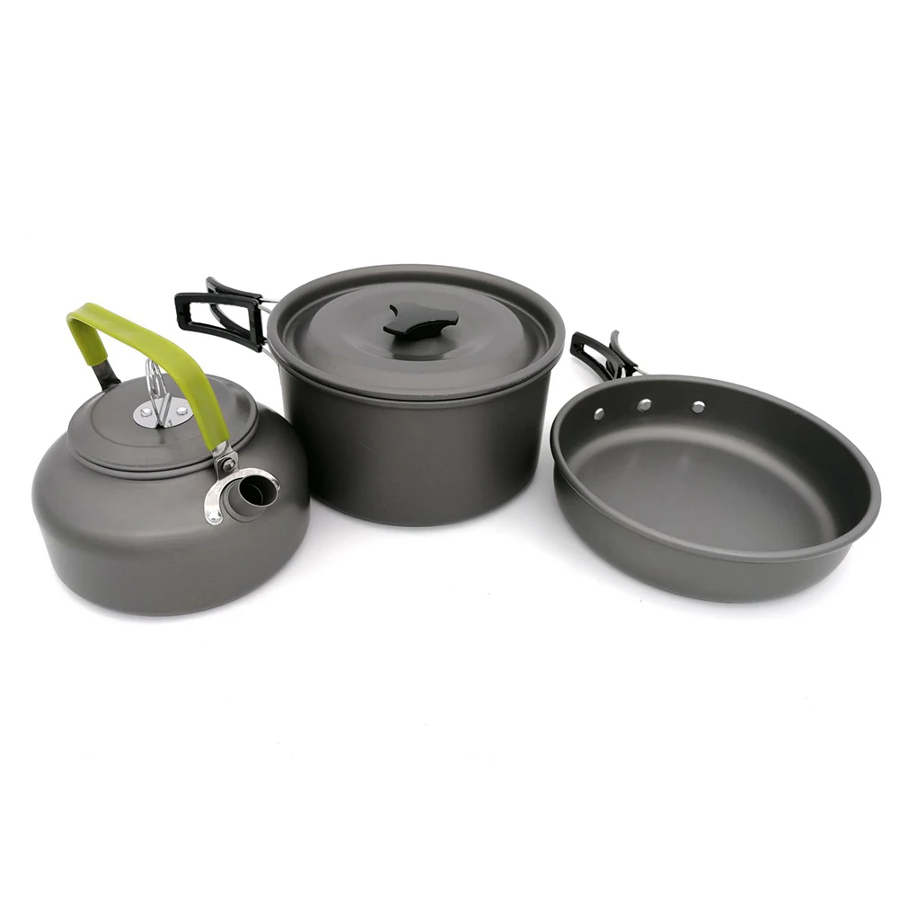 

Practical Tableware Non Stick Fork Cup Cookware Camping Picnic Pan Pot Outdoor Cooking Set Oxidized Aluminum Portable Spoon