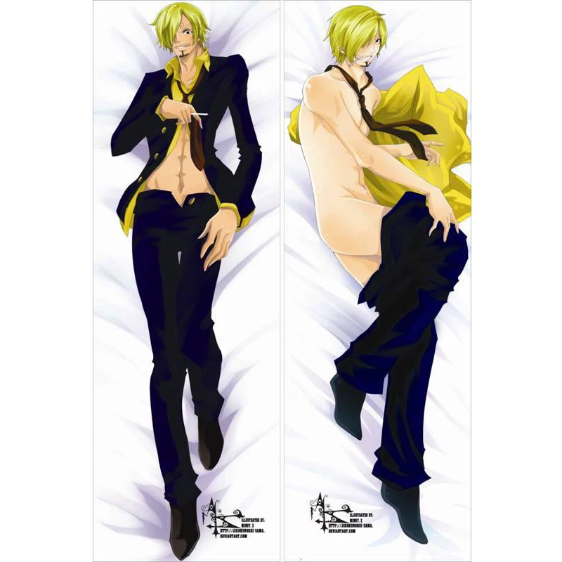 

BL Male Cool Japanese Decorative Anime ONE PIECE Sanji Throw Otaku Dakimakura Gifts Bedding Hugging Body Pillow Case 150x50 CM