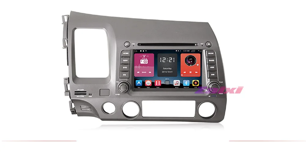 Sale ZaiXi Android Car Multimedia player 2 Din WIFI GPS Navigation Autoradio For Honda Civic 2006~2011 GPS Radio FM Maps BT 1