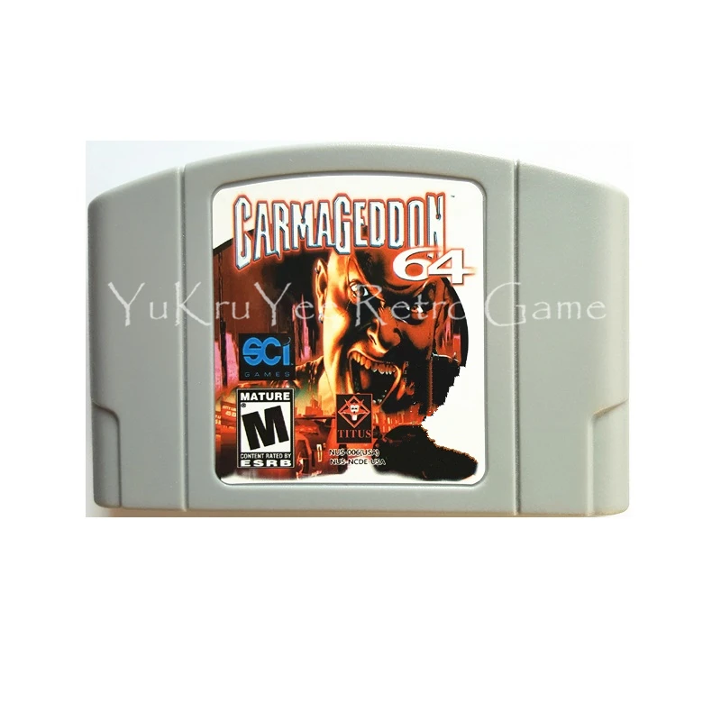 

Carmageddon 64 Video Game Accessories Memory Cartridge Card for 64 Bit Console US NTSC Version N106