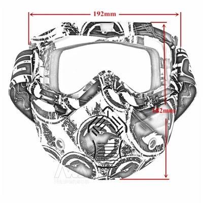 Модная маска для морторцикла, съемные очки, открытый шлем для езды по бездорожью, лыжные очки для сноуборда