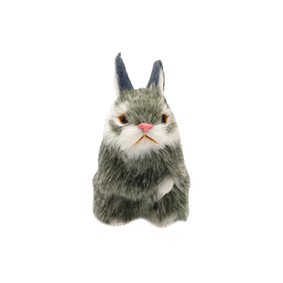 11 см мини реалистичные милые белые плюшевые кролики мех реалистичные животные Пасхальный кролик Моделирование Кролик игрушка модель подарок на день рождения - Цвет: Зеленый
