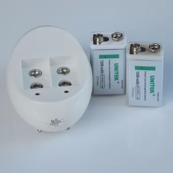 

2-4PCS USB 9V rechargeable Li-ion Battery 1200mAh + Charger 6F22 lithium cell for microphone Guitar smoke alarm universal meter
