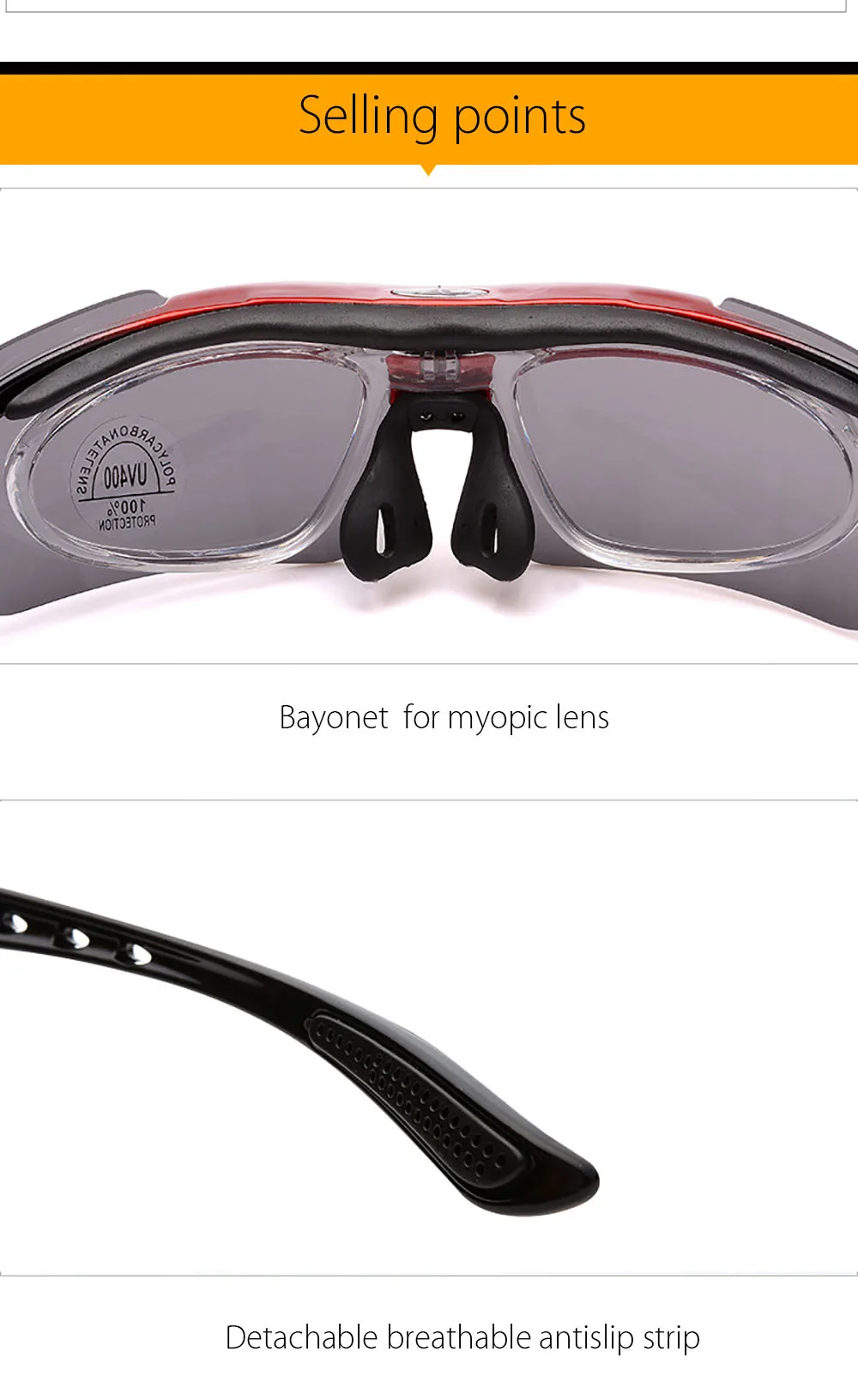 ROBESBON 0089 Men Cycling Eyewear Sunglass Outdoor UV400 Sports Glasses 5 Lenses