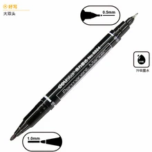 Deli маркер масляная ручка маркировочная ручка 0,5 мм/1 мм белая доска ручка не может изменить черный красный синий двойной конец многофункциональная ручка OWT020