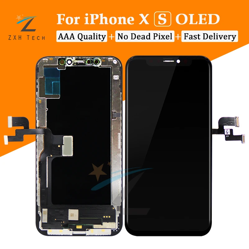 1 шт. класс AAA Amoled Oled экран для iPhone X XS XR ЖК-стекло 3D сенсорный экран сборка Замена Холодная рамка Поддержка лица ID