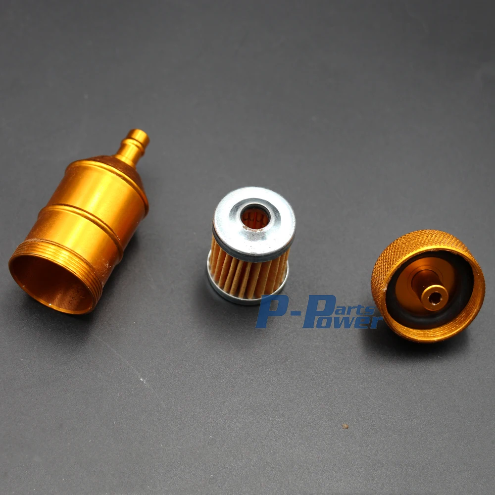 Yamaha Black Aluminum Fuel Filter Reusable 1 4 5 16 Petrol