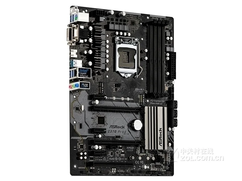 Полный, Asrock Z370 PRO4 материнская плата DDR4 64G Z370 DVI HDMI VGA USB2.0 3,1