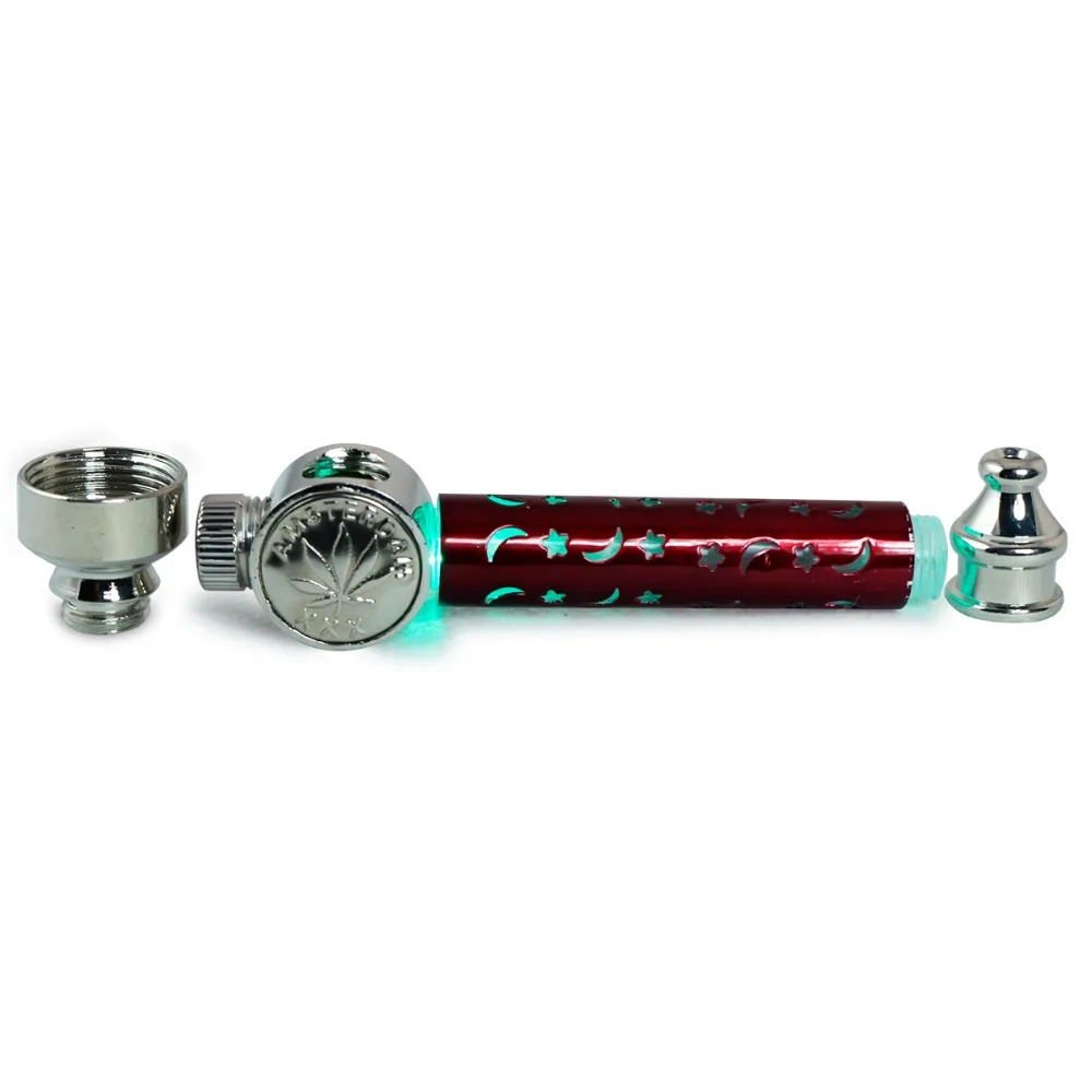 Formax420 LED Leaf Moon and Star Smoking Pipe for Tobacco