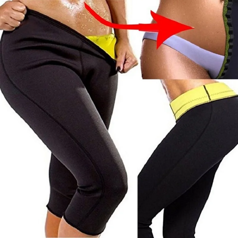 

Plus Size 3XL Women Neoprene Running Pants Sport Leggings Elastic Body Shaper Fat Burning Slimming Workout Yoga Pant