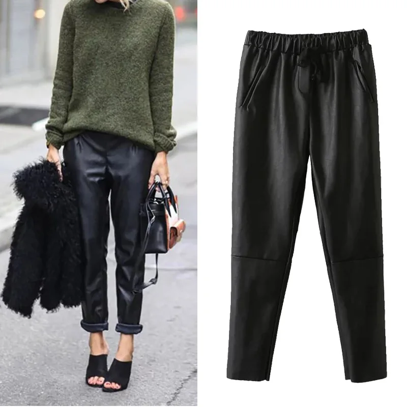 Popular Leather Pants Women-Buy Cheap Leather Pants Women