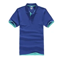 Новая брендовая мужская рубашка поло Высококачественная Мужская хлопковая рубашка с коротким рукавом брендовые майки летняя одноцветная Мужская рубашка поло