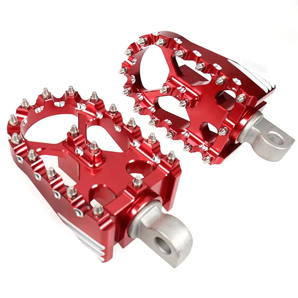 Red Rotating Footpegs Custom Chopper Foot Pegs For Harley Dyna Softail Sportster 883 Touring Street Glide Models