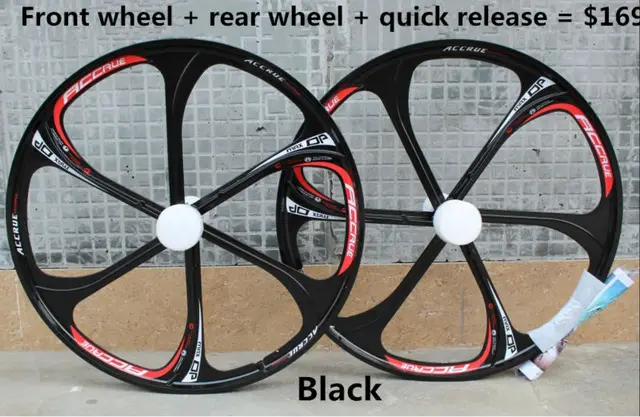 Best price at $152 Cheap Mountain bike wheel high quality magnesium alloys a body wheel set 26 inch 2 perlin 8, 9 speed cassette bicycle wheel