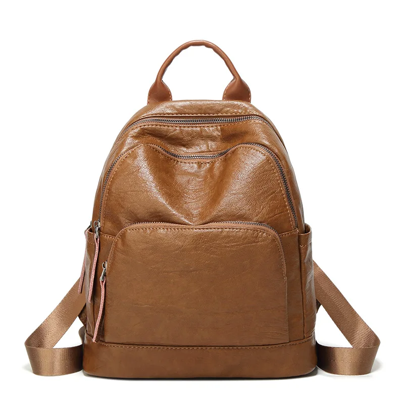 

Trendy Female Leather Backpacks Teenage Girls big School Bags Women High Quality Casual Rucksack Mochilas Mujer Sac a dos C639