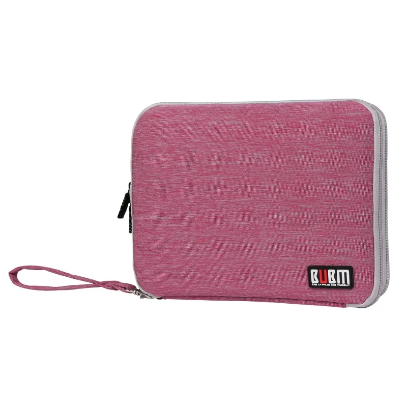BUBM Универсальный двухслойный дорожный Органайзер/Аксессуары для электроники сумка/чехол для зарядного устройства серый/розовый/синий - Цвет: rose red