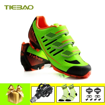 

Tiebao Professional Mountains BIke Sneakers Bicycle Cycling Shoes Spd Pedals Racing Athletic Shoes Breathable MTB Self-locking