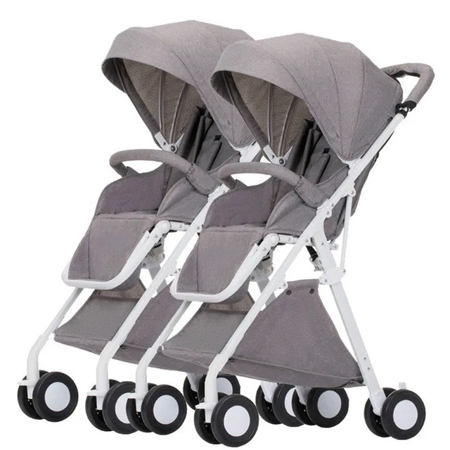 Twin baby stroller hot twin stroller easy to fold a variety of colors can choose 0-3 year old - Цвет: Темно-зеленый