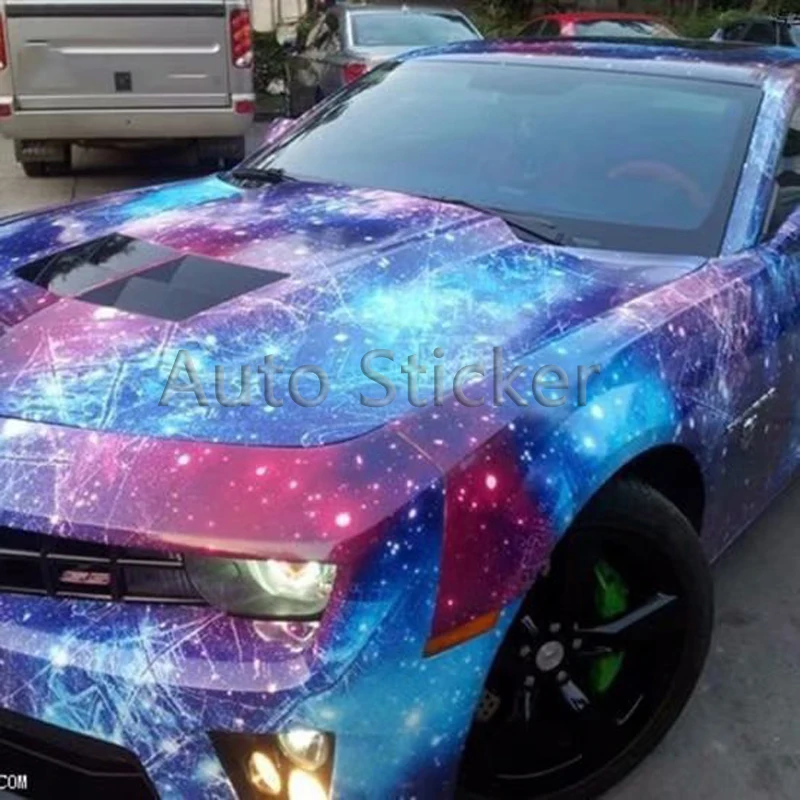 Glossy Space Starry Galaxy Sticker Bomb Vinyl Wrap 7