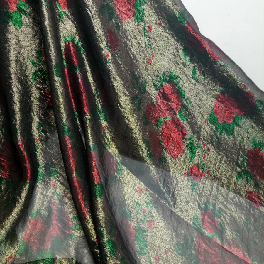 

Dancing Cosplay Dress Chiffon fabric 30D Thin Magic Rose fabric Craft Sewing Bronzing Wedding Costume DIY