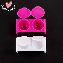 Gelfavor 1 шт. 2 чашки акриловый лак для ногтей пластиковая моющая чашка с крышкой акриловые блестки маникюрные инструменты для дизайна ногтей