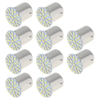 

5Sets 10X White 1156 BA15S 22-SMD LED Light bulb Turn Signal Backup P21W 382 7506 Long-lasting LED Chipsets with Contact Base