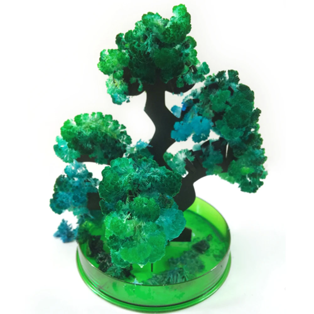

2019 14Hx13Dcm Visual Green Magic Growing Paper Bonsai Tree Kit Mystic Pine Trees Christmas Science Educative Toys For Children