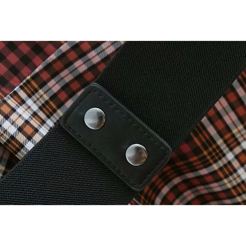 Новые осенние Для женщин Винтаж Plaid Midi платье пояса с отложным воротником и