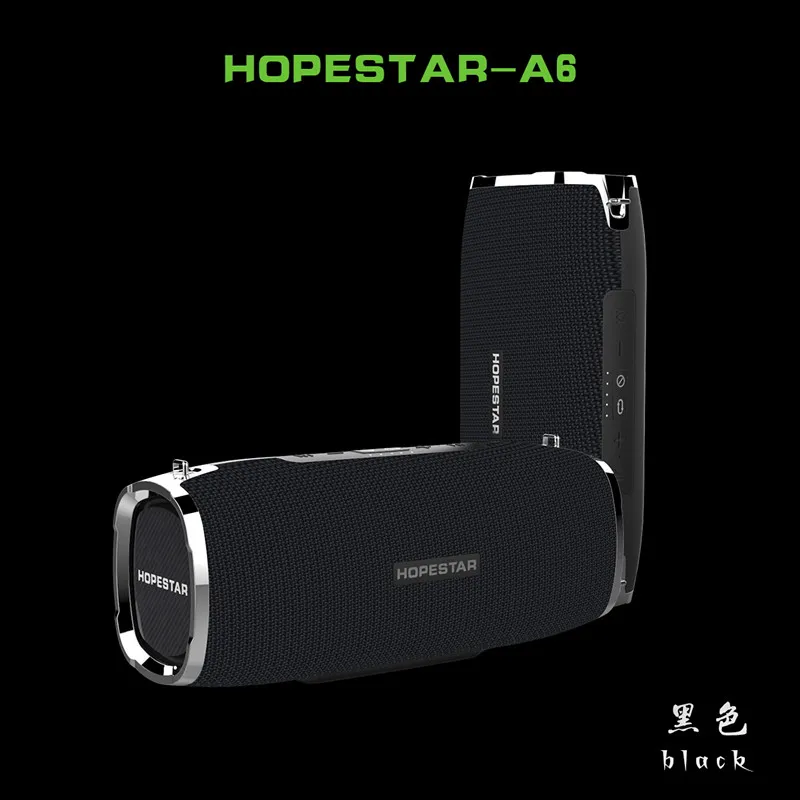 Hopestar A6 Bluetooth динамик музыкальная Колонка стерео Бас Сабвуфер Водонепроницаемая уличная переносная Беспроводная Громкая колонка - Цвет: black