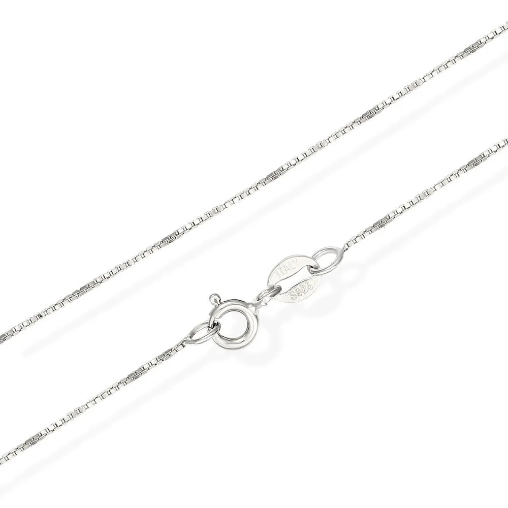 35 см-80 см тонкое 925 пробы Серебряное тонкое звено цепочка ожерелье для женщин 0,65 мм Ювелирные изделия для девочек Италия Kolye Ketting Collares
