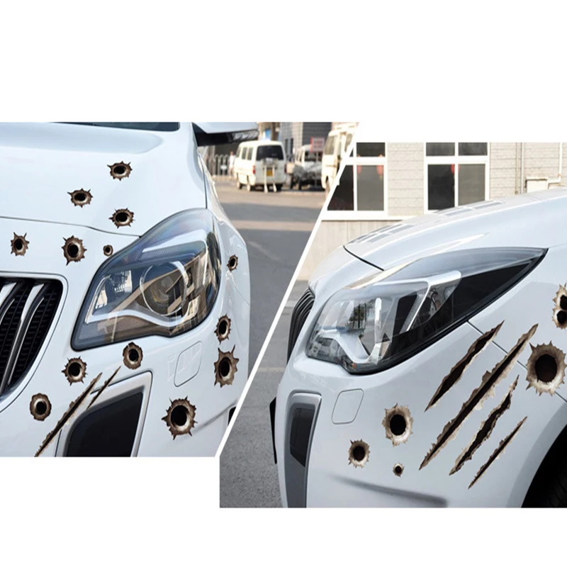 Overe Автомобильная наклейка крышка пулевое отверстие 3D Стайлинг для Kia Rio Ceed Cerato