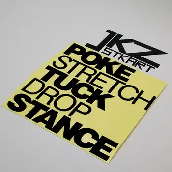 

JKZ STKART Vinyl Die Cut Car Sticker Decal Poke Stretch Tuck Drop Stance 12 x 12 cm Motor Bike Laptop Helmet ATV Decoration