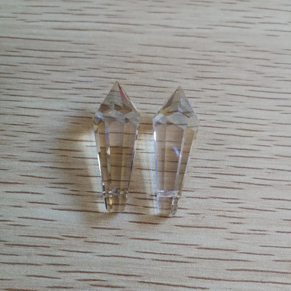 

38mm Cognac 10 units Crystal Prism Icicle U Drop For Chandeliers Glass Lighting Parts Suncatcher Ornament For Lamps