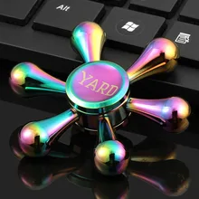 Ручной спинер Игрушки узор из металла спиннер Радуга Непоседа счетчик СДВГ Взрослые Дети Развивающие игрушки палец спинер игрушки