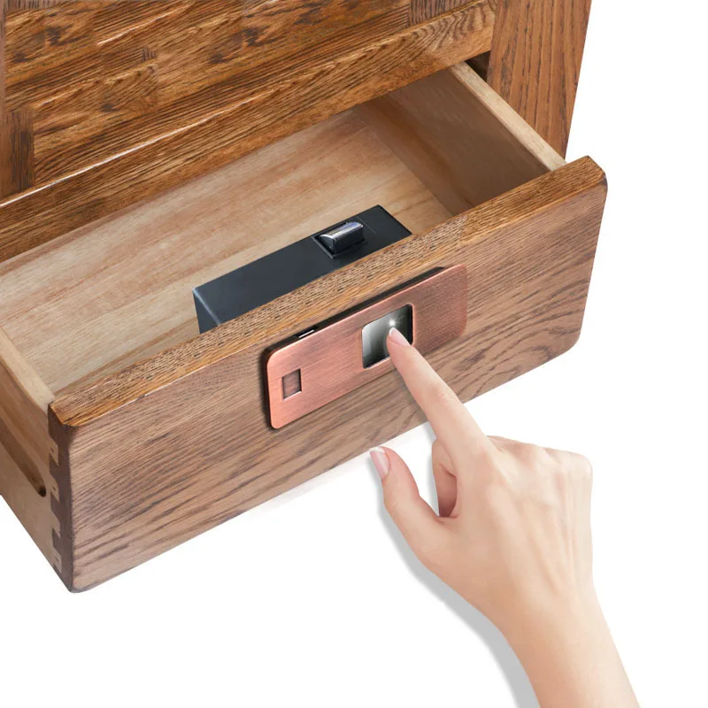 Mini Anti Thieft Fingerprint Lock Door Locks Drawer Safe Box