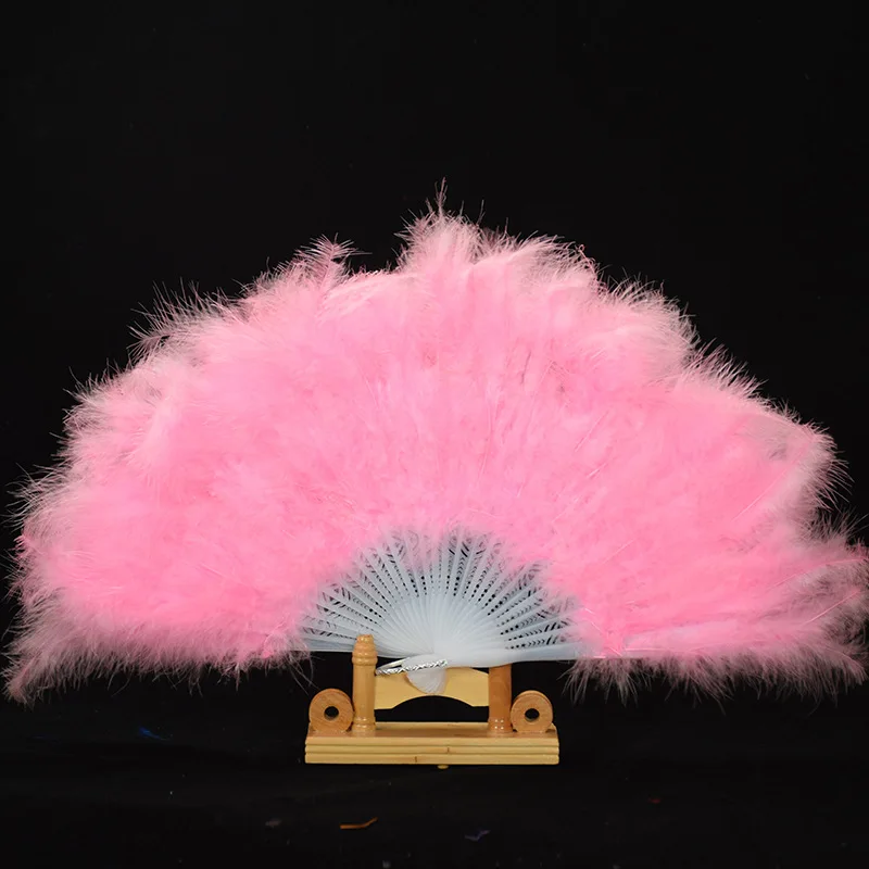 1 Piece Multicolor Feather Fan Chicken Feather Plastic Masquerade ...