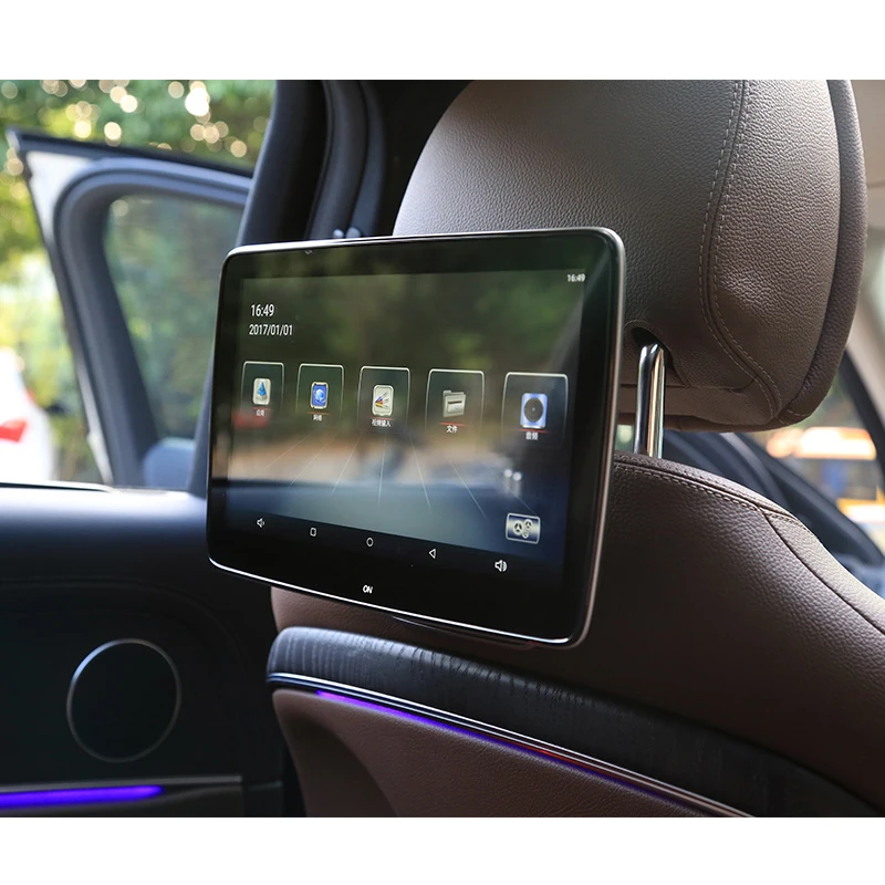  8-Core HD Android 8.1 Car Headrest Monitor WIFI Car DVD Video Player Bluetooth Rear Seat Entertainm