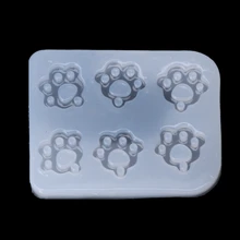 UV Resin Jewelry Mold Silicone Cat Claw Paws Fondant Mold Jewelry Pendant Making Epoxy Resin Mold Tool Craft Christmas