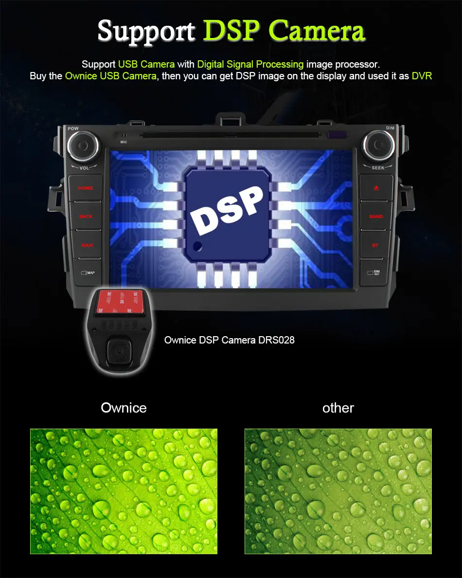 Perfect 1024*600 8 Octa Core CPU 2GB RAM Android 6.0 Car DVD Player For Toyota Corolla 2007-2011 GPS WiFi Radio Stereo GPS Navi 8