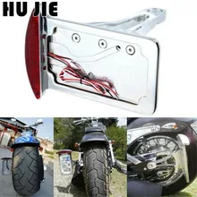 МОТОЦИКЛ хром номерной знак светодиодный задний фонарь вертикальный боковой Кронштейн для Harley