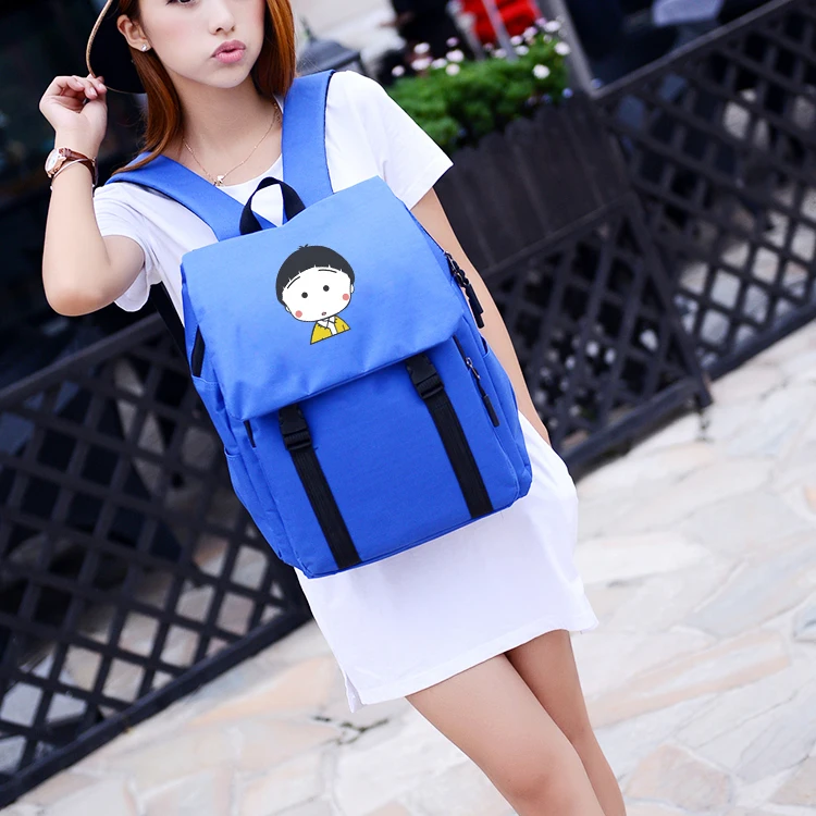 

Anime Chi-bi Maruko Cosplay College couple male and female students leisure fashion backpack
