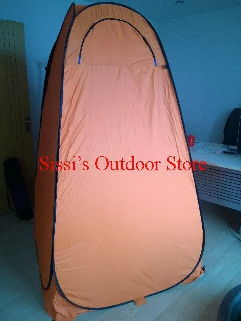 Портативный Открытый душ палатка/dreesing Палатка/туалет палатка/фотографии всплывающие палатки с УФ функцией(оранжевый