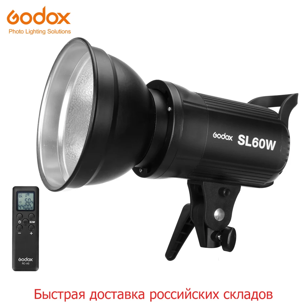 Бесплатная DHL Godox светодиодный видео свет SL-60W 5600 K белая версия видео свет непрерывный свет Bowens крепление для студийной видео записи - изображение