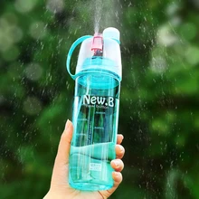 New Sports Spray Water Bottle For Outdoor Bicycle Cycling Sport Gym Drinking Bottles Space  400ml Botellas Para Agua Deport