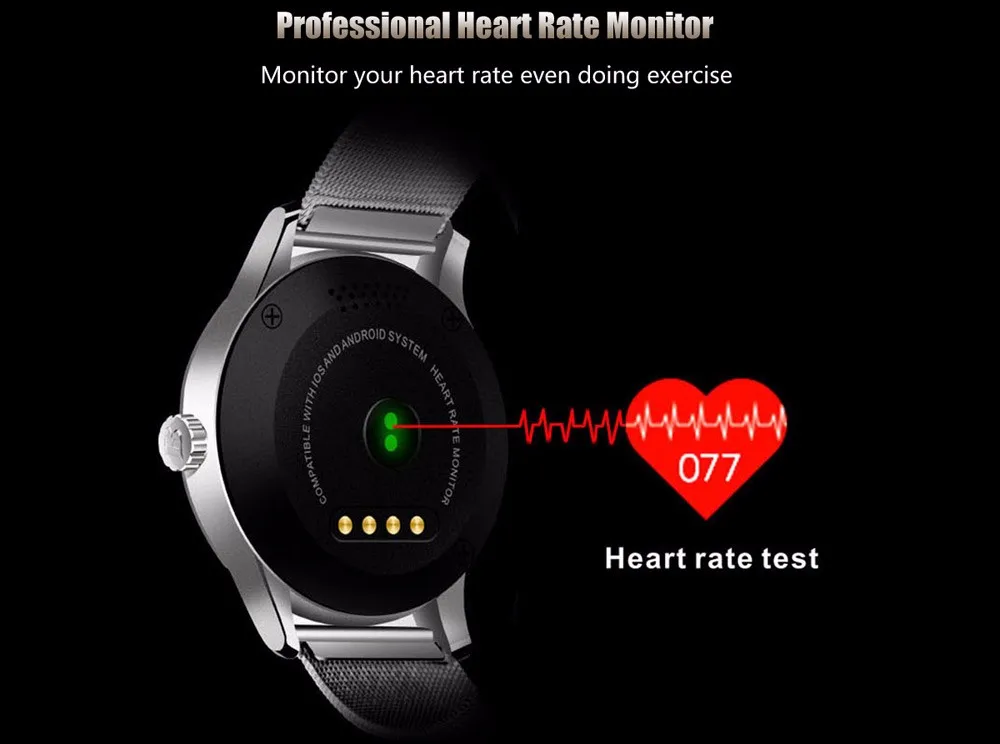 Оригинальные Смарт-часы K88H MTK2502, Bluetooth, умные часы, монитор сердечного ритма, беспроводные устройства, водонепроницаемые наручные часы для IOS, Android