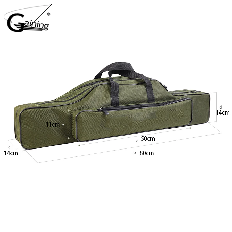 Waterproof 80cm Fishing Bag Oxford Cloth Folding Fishing Rod Reel Bag Fishing Tackle Storage Bags Travel Carry Case 4